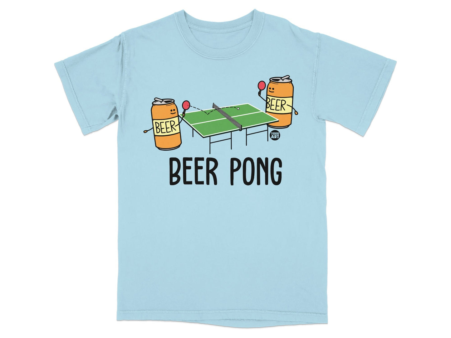 Playful Beer Pong Graphic Tee Shirt