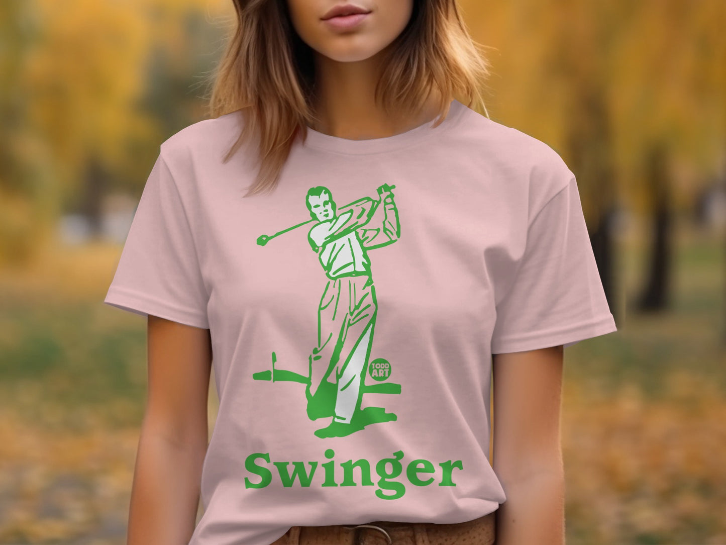 Retro Swinger Golf Cartoon Graphic Tee product