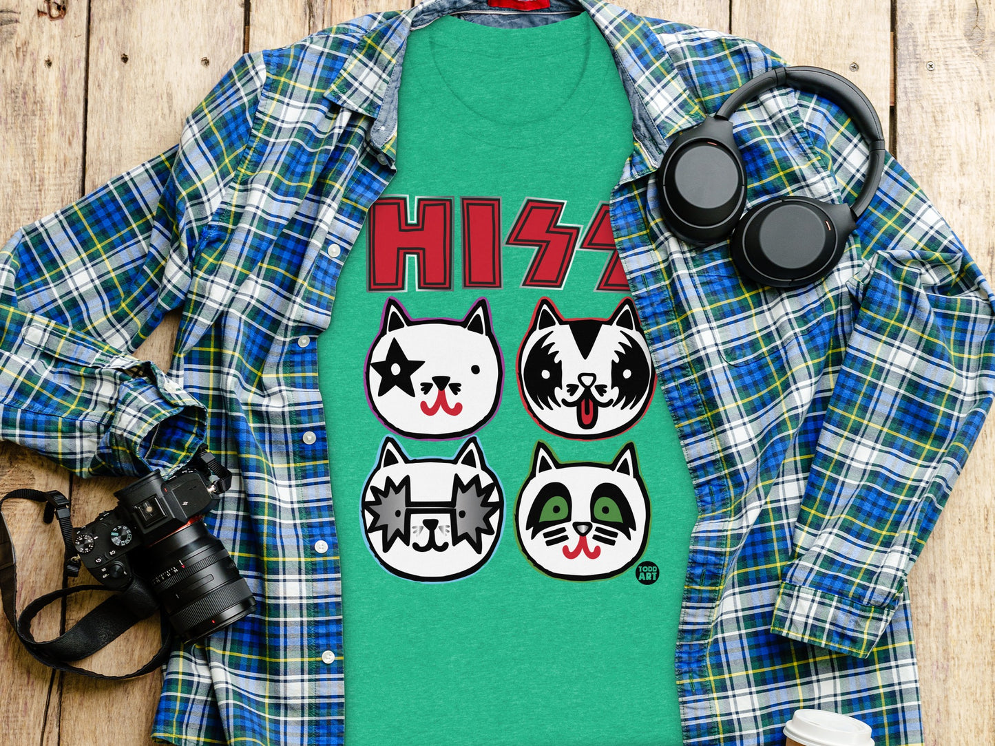 Funny HISS Cat Faces T-Shirt for Pet Lovers