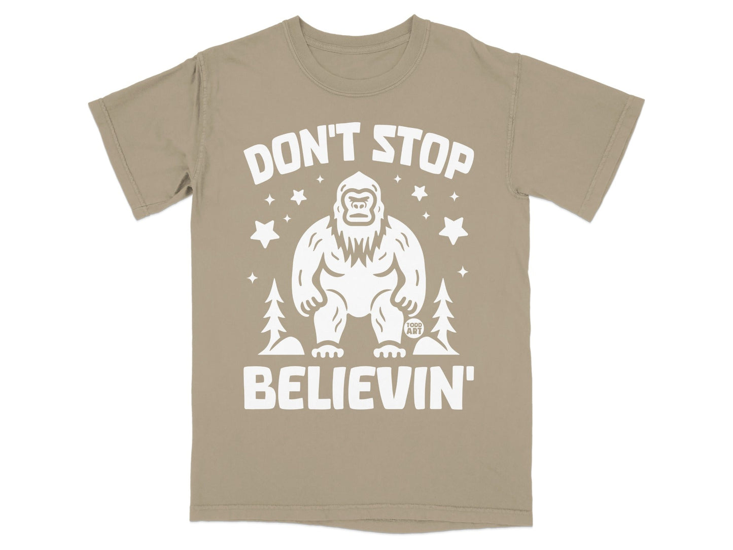 Don't Stop Believin' Bigfoot Graphic Tee Shirt