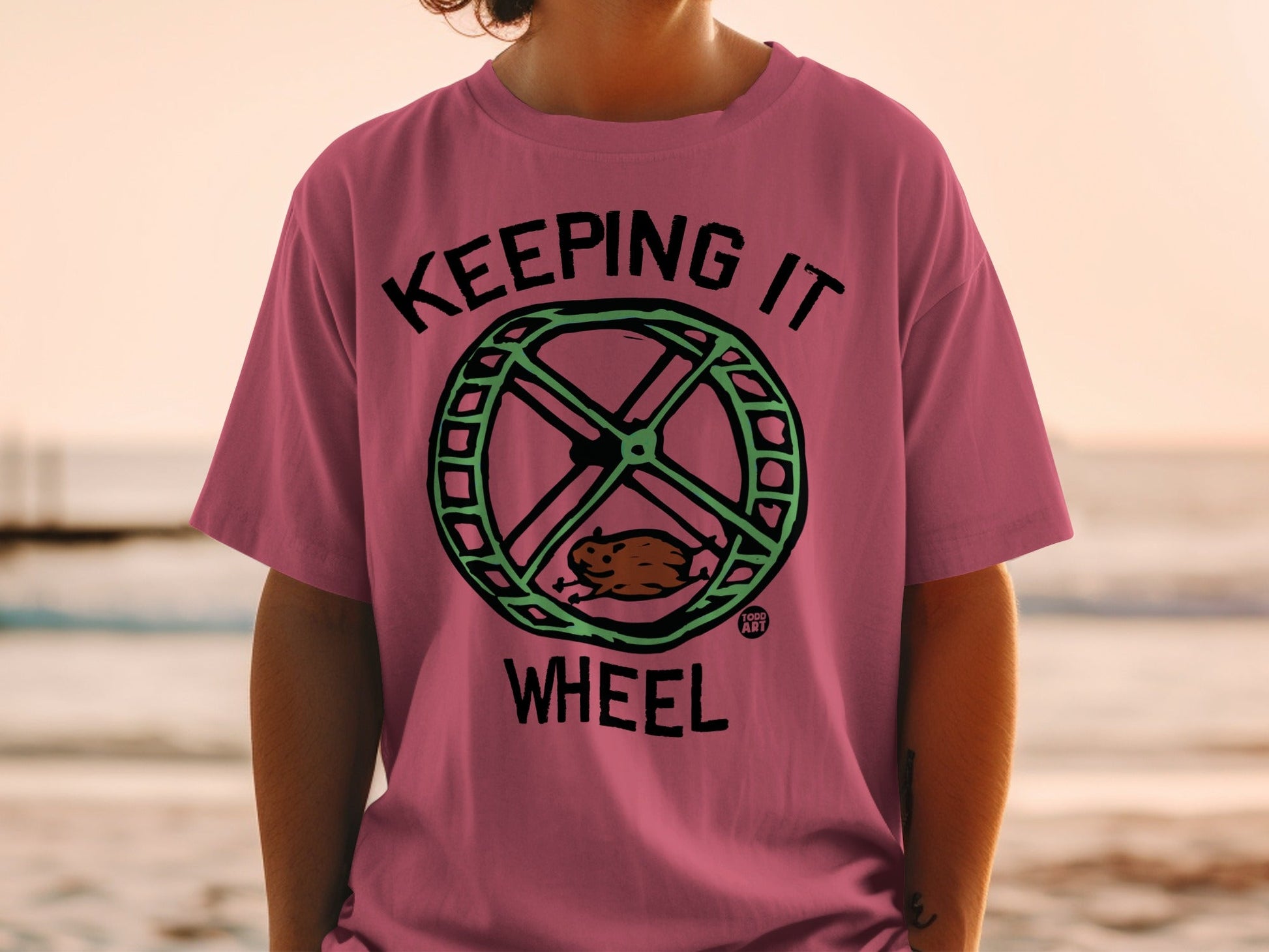 Keeping It Wheel Graphic T-Shirt Fun Casual Apparel