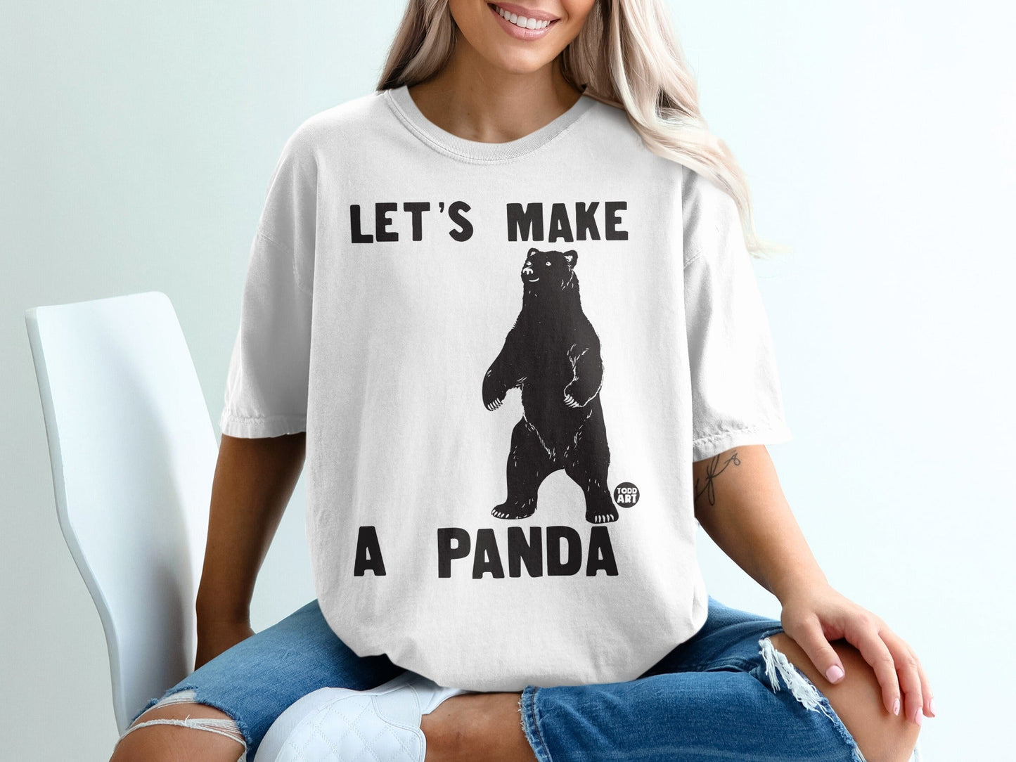 Let's Make a Panda Design Graphic T-Shirt