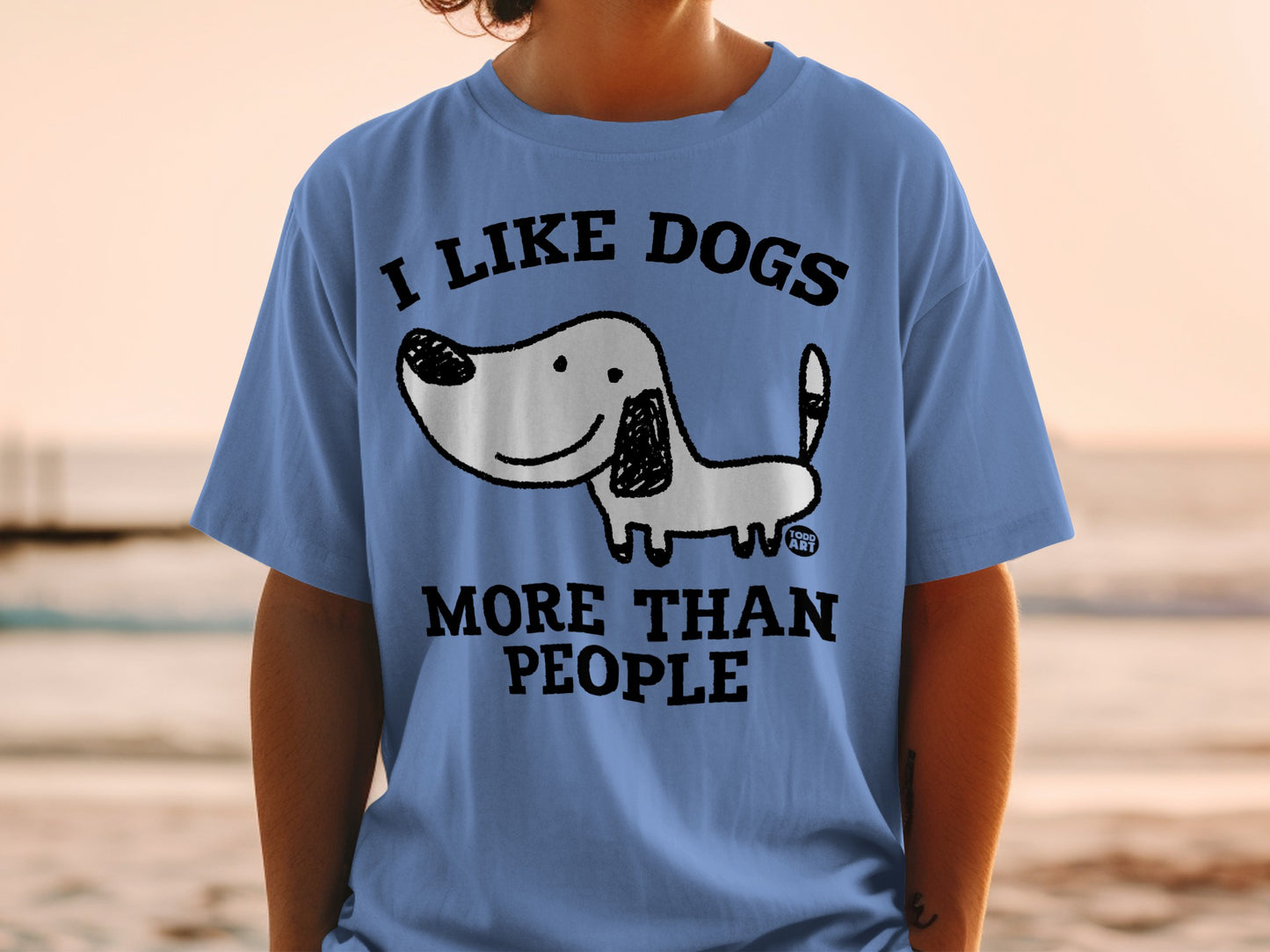 I Like Dogs More Than People Funny Graphic T-shirt