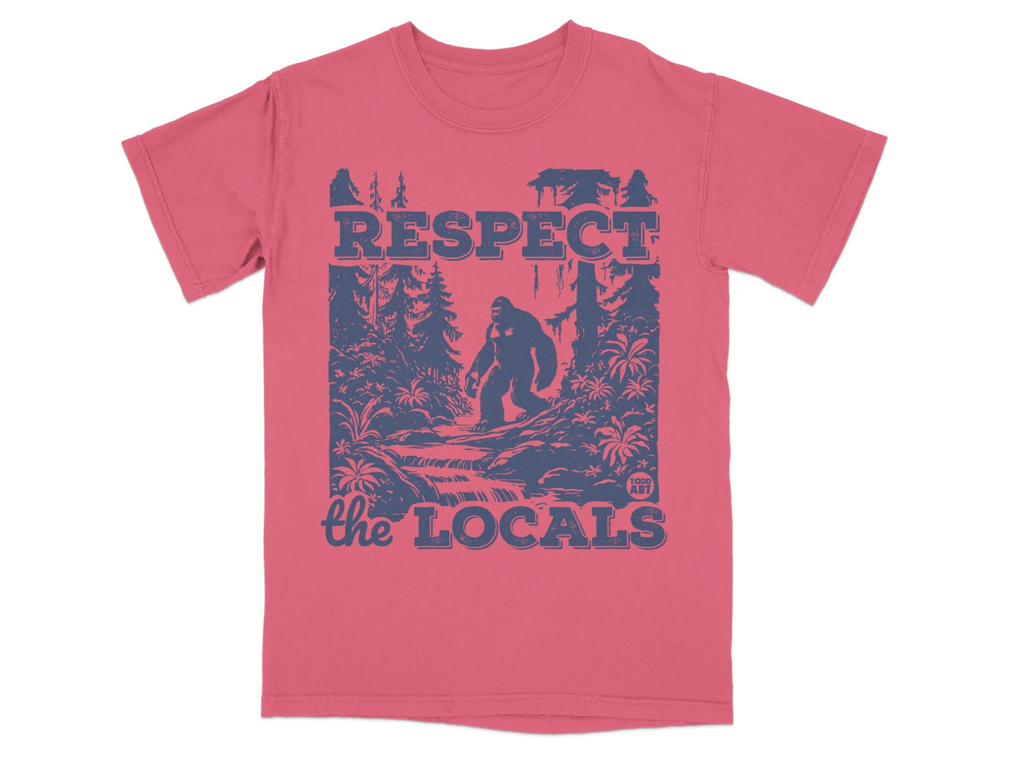 Respect The Locals Bigfoot Graphic T-Shirt