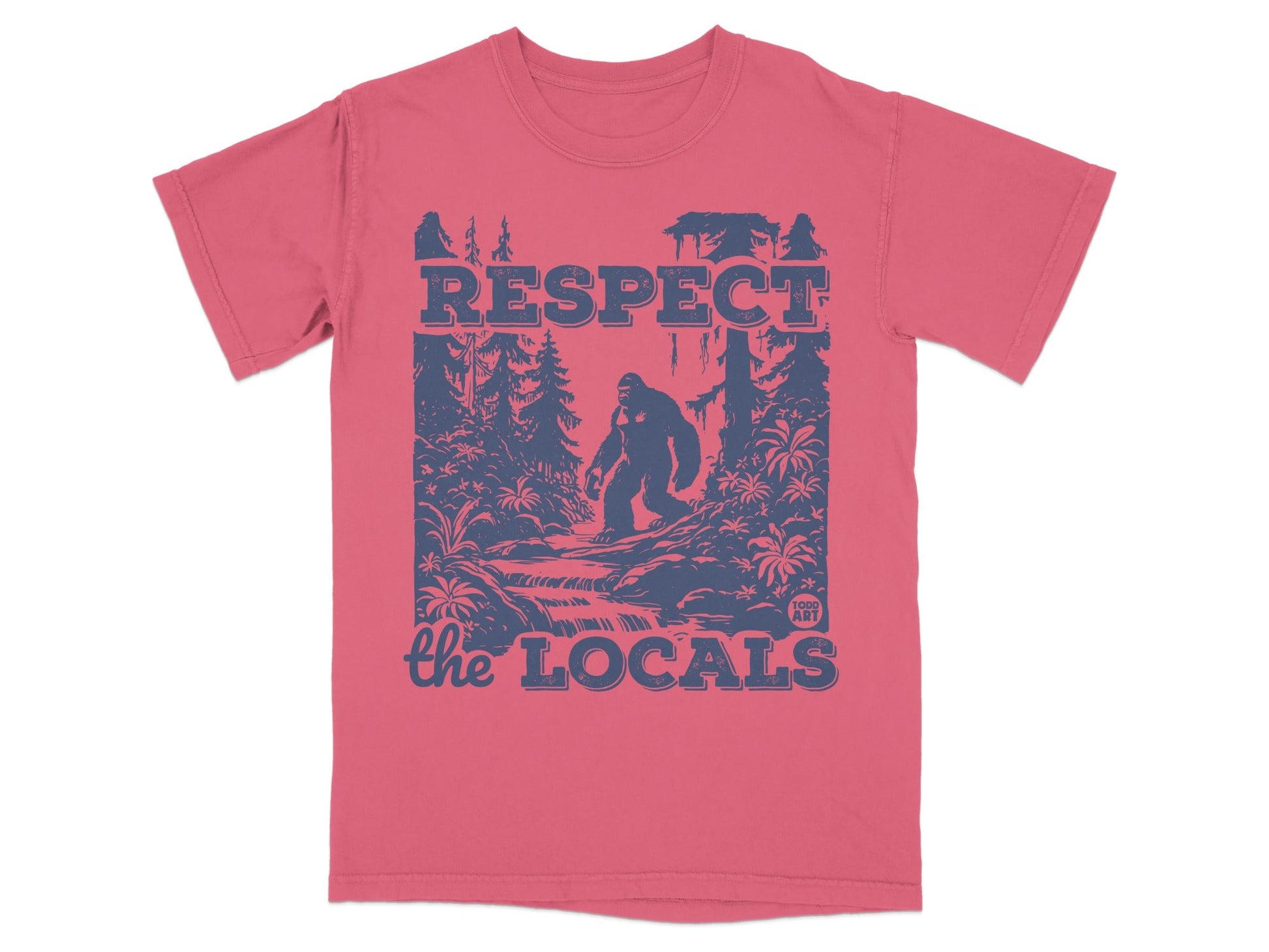 Respect The Locals Bigfoot Graphic T-Shirt