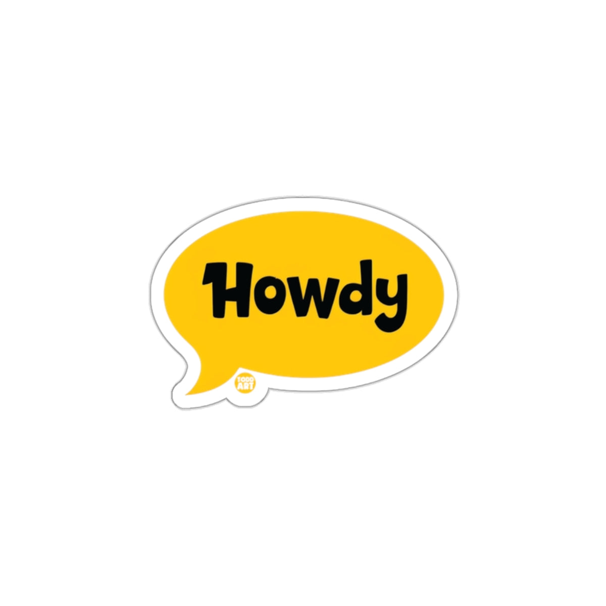 Howdy Speech Bubble Sticker for Laptops or Notebooks