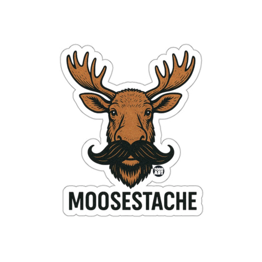 Moose with a Mustache Illustration from Todd Art sticker