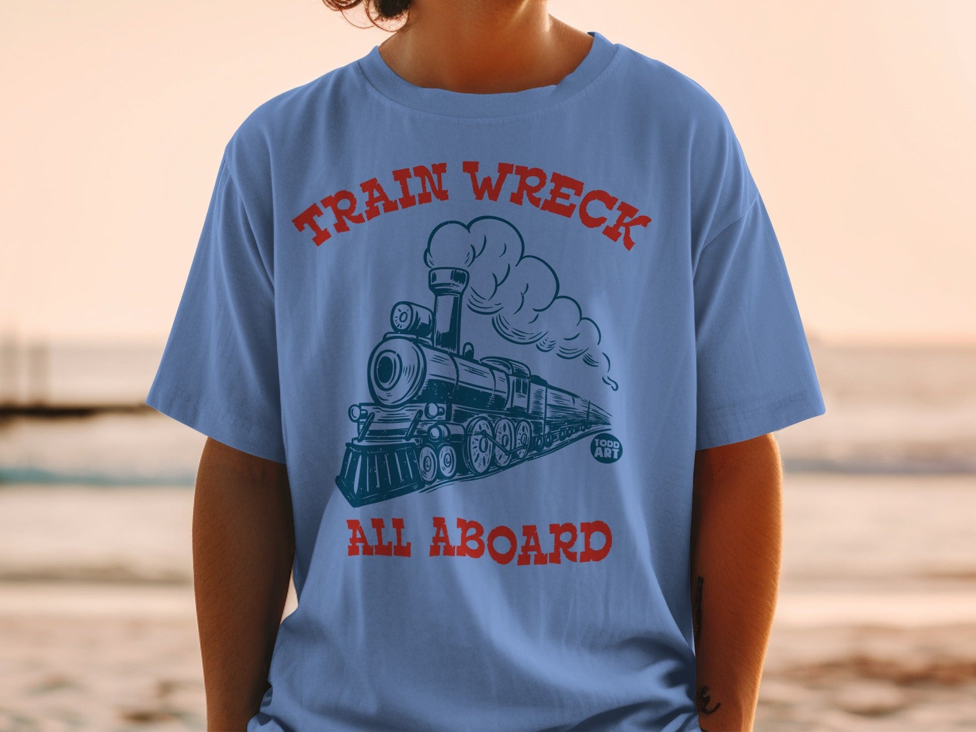 Train Wreck All Aboard Graphic Tee
