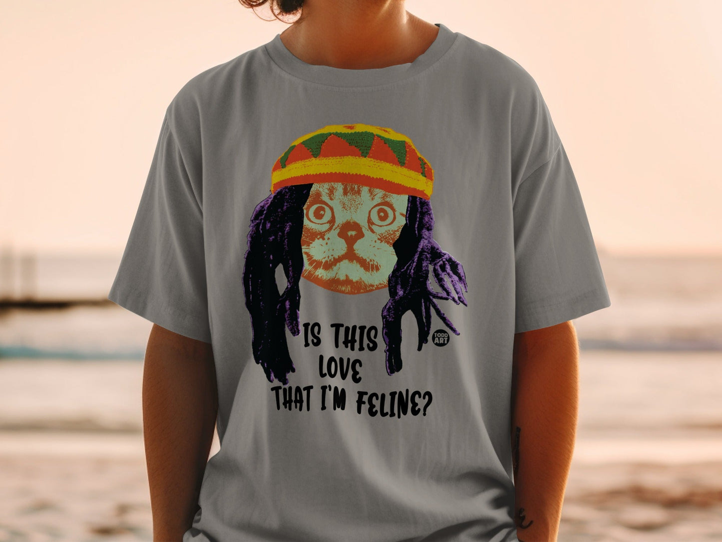 Is This Love That I'm Feline Cat Design T-shirt