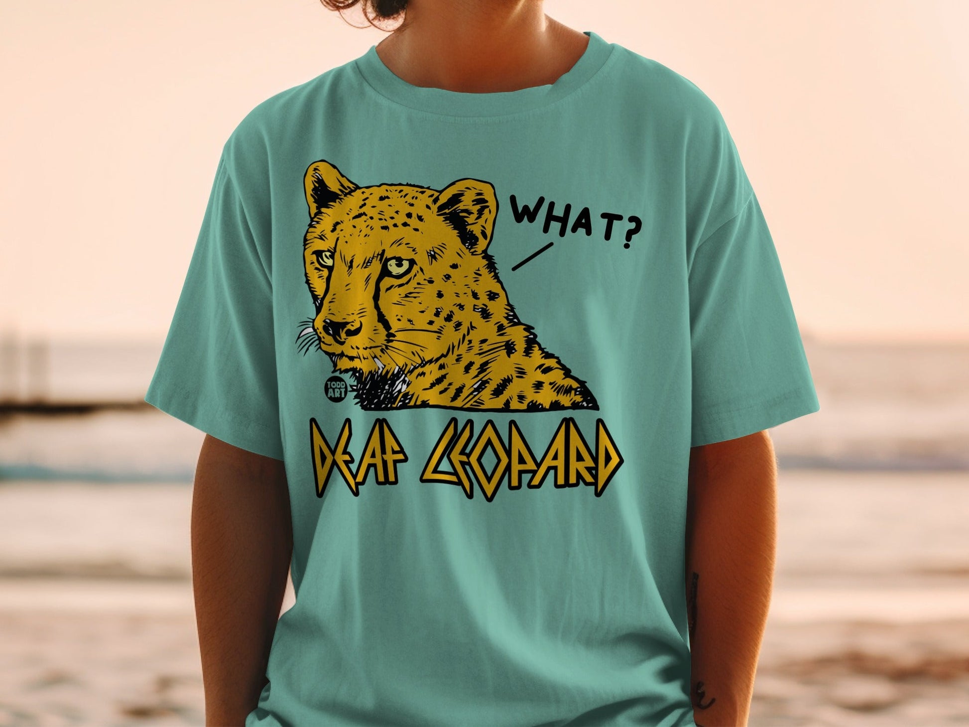 Deaf Leopard What? Graphic T-Shirt