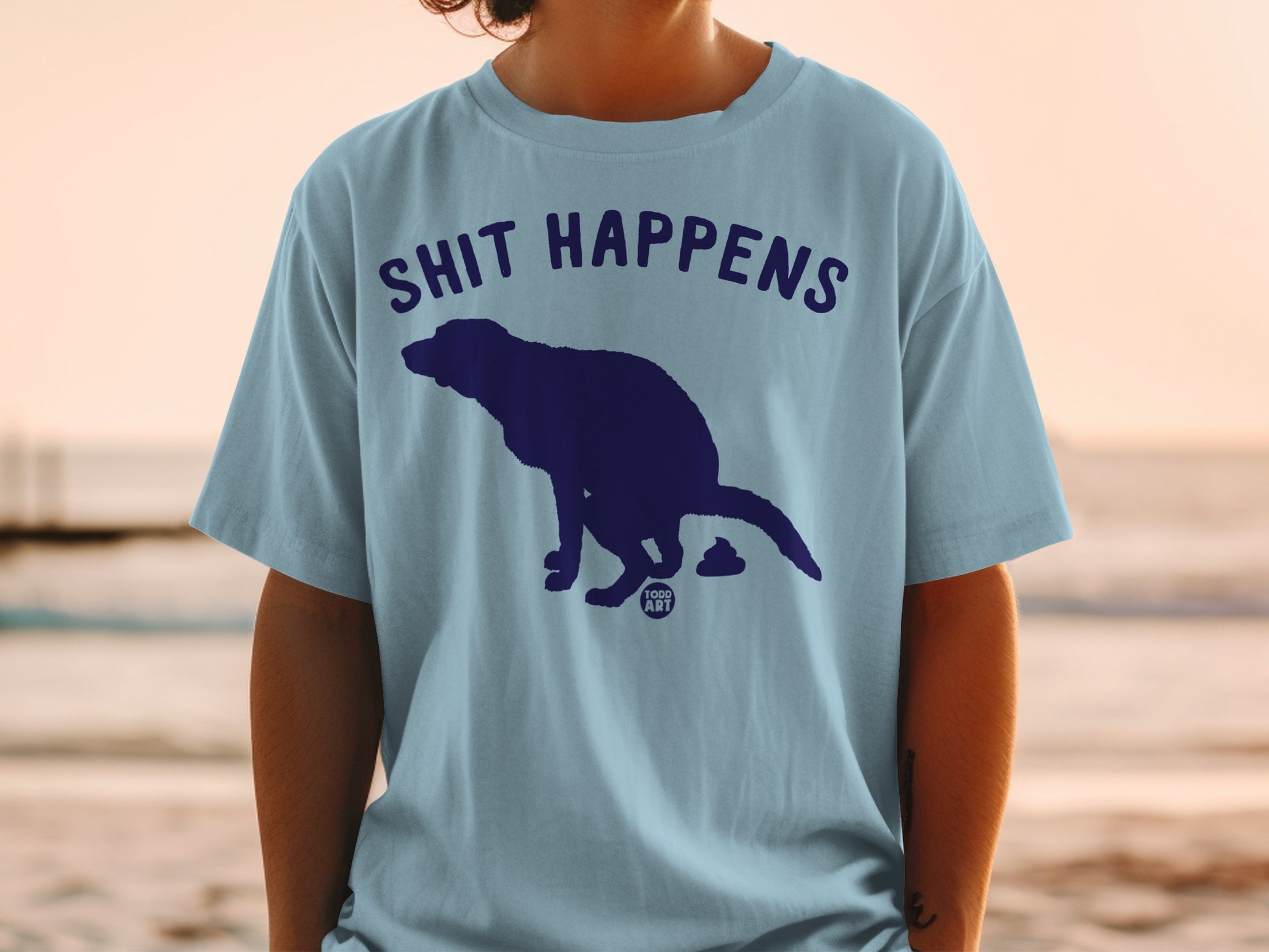 Shit Happens Funny Dog Design Shirt