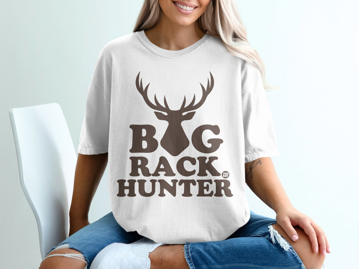 Big Rack Hunter Graphic Tee Shirt for Hunting Enthusiasts