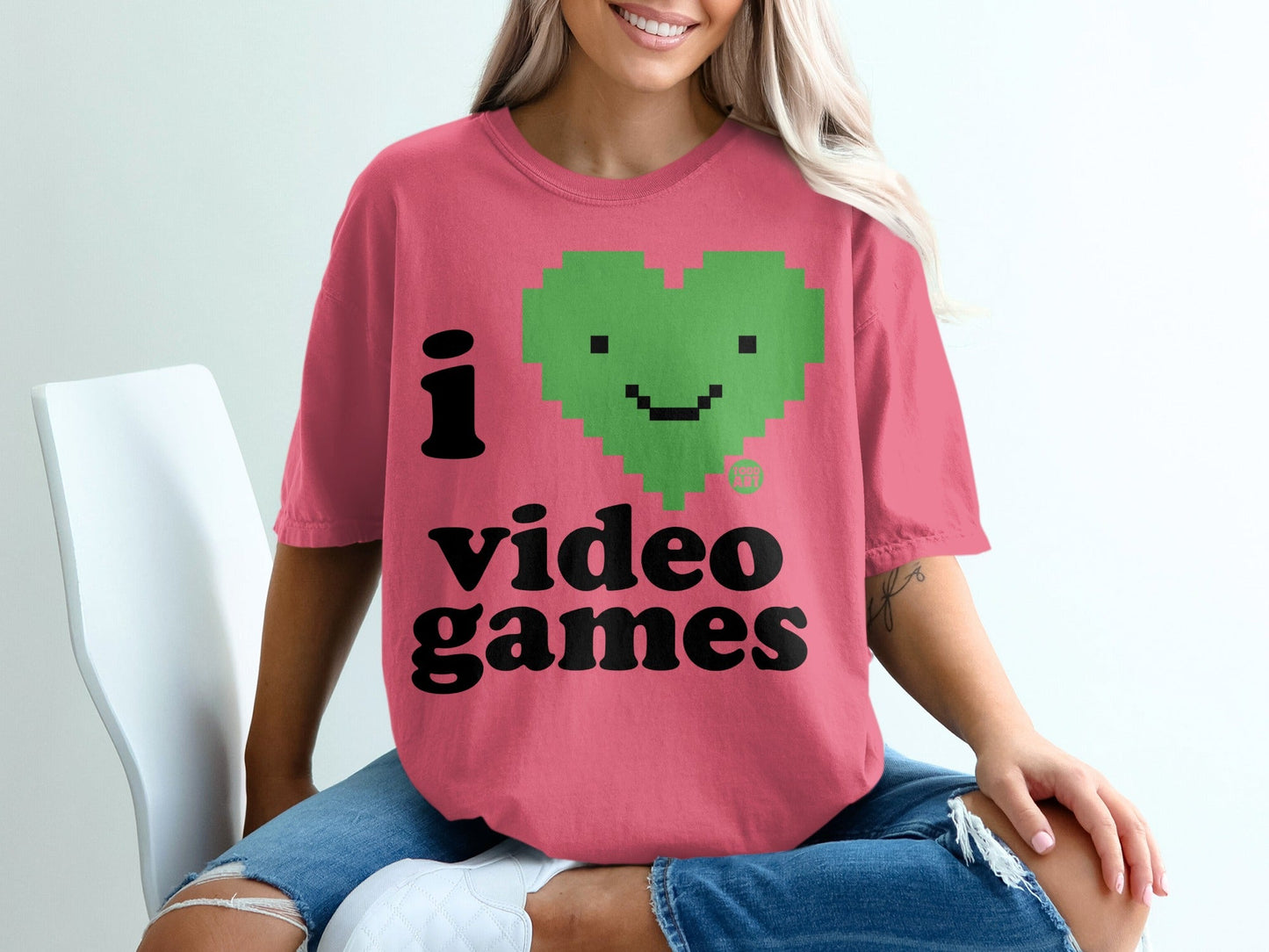 I Love Video Games Graphic Casual T-shirt
