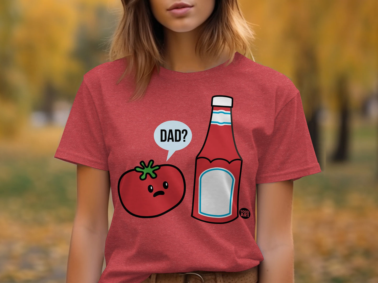 Funny Tomato and Ketchup Dad? Graphic T-shirt