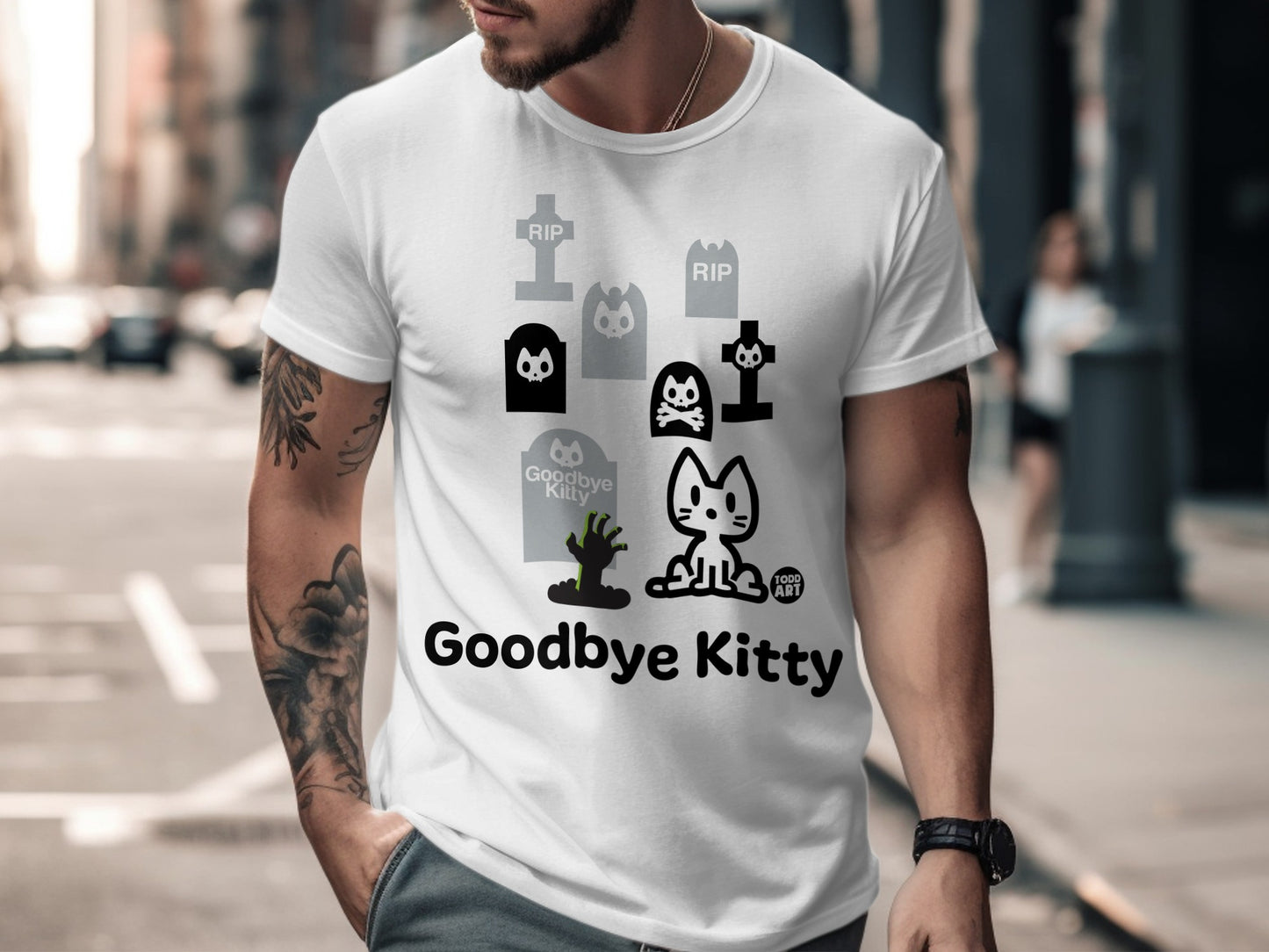Goodbye Kitty Halloween Themed T-Shirt