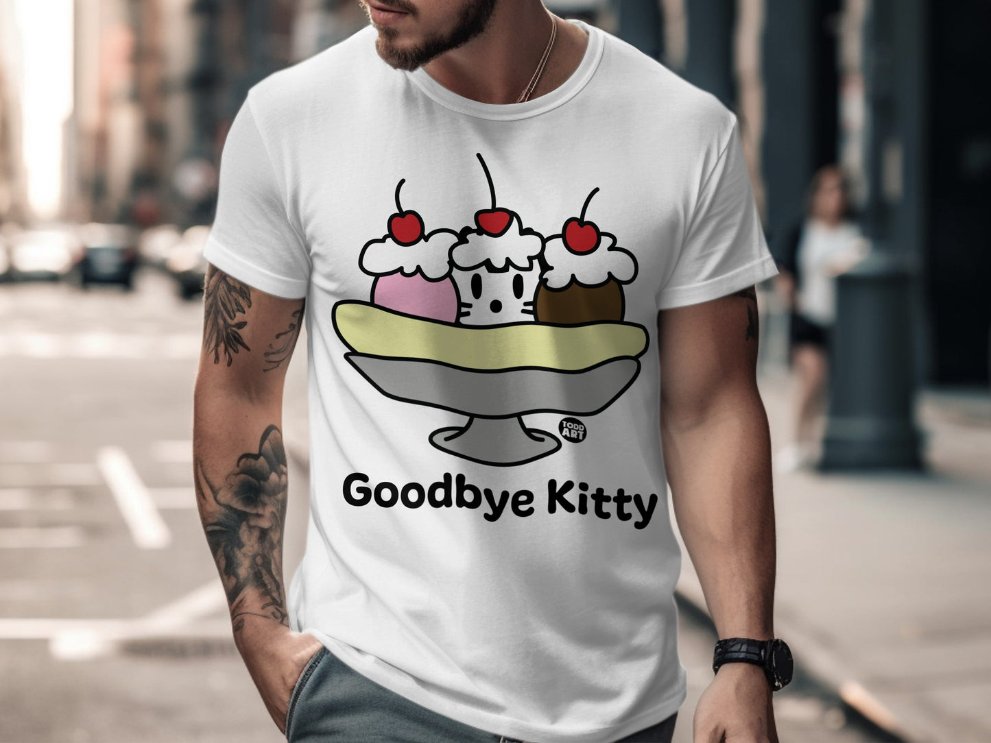 Goodbye Kitty Ice Cream T-shirt Unique Design