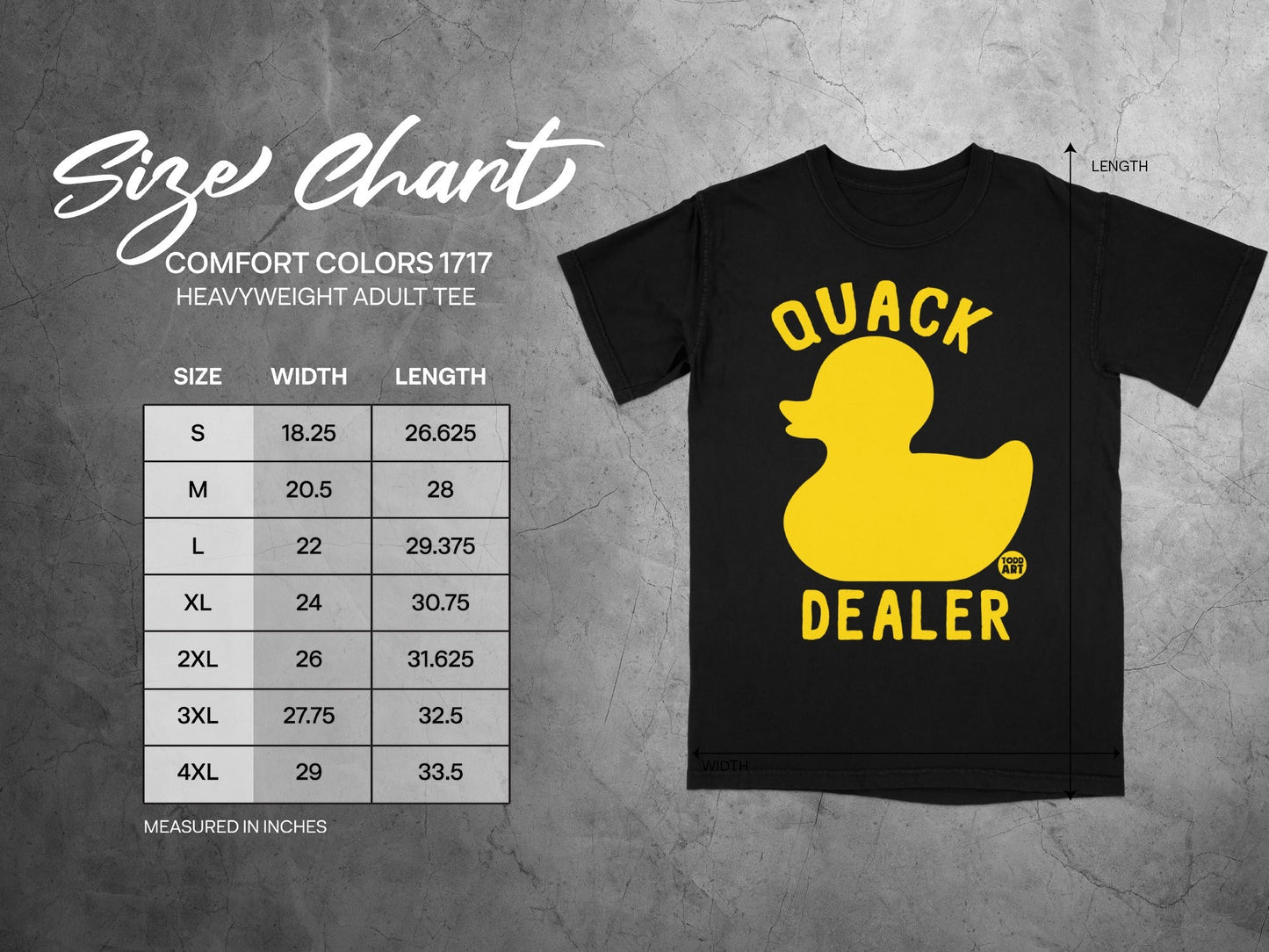 Quack Dealer Heavyweight Adult Tee Todd Art Graphic Shirt