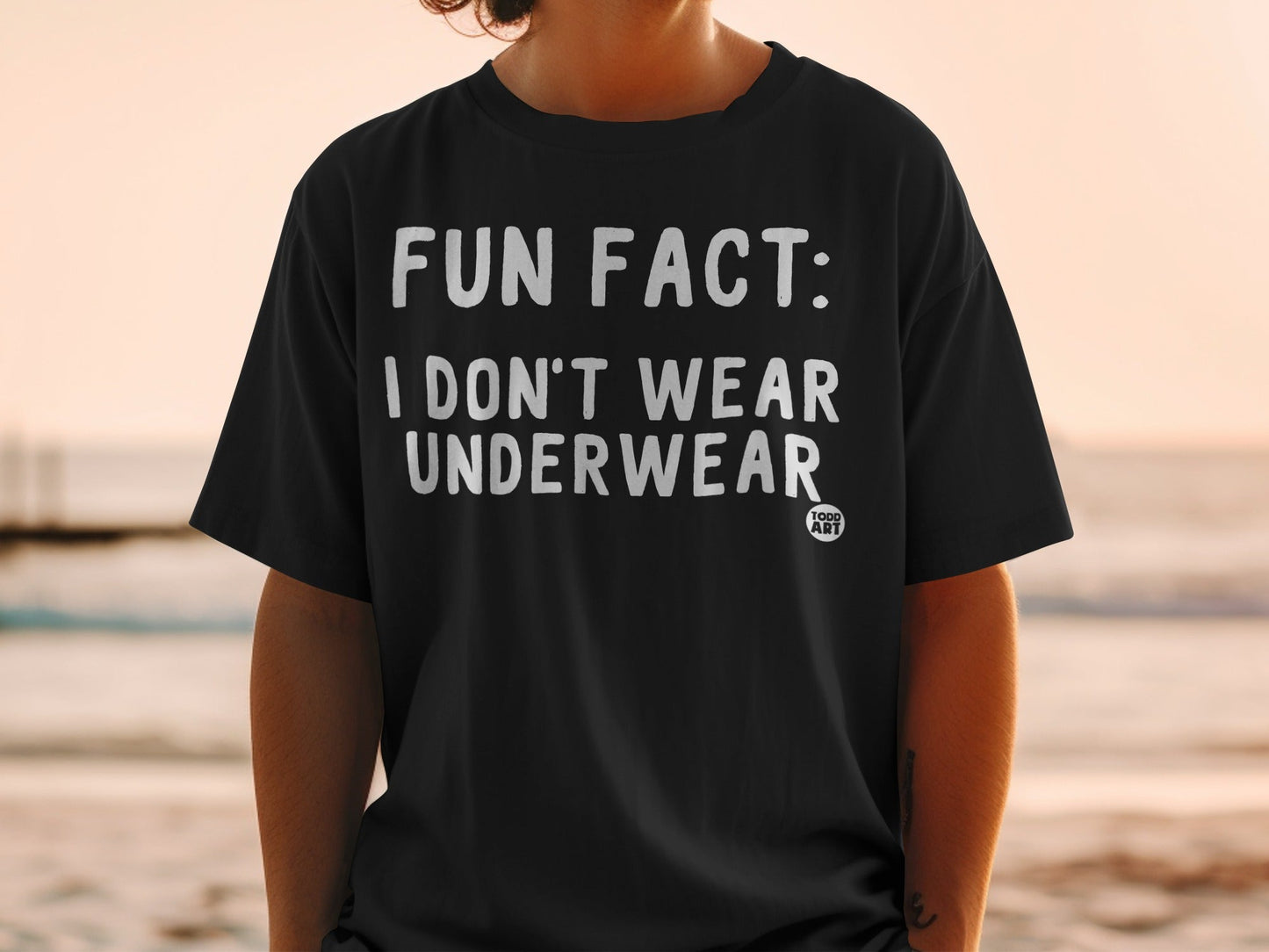Fun Fact I Don't Wear Underwear Graphic T-Shirt