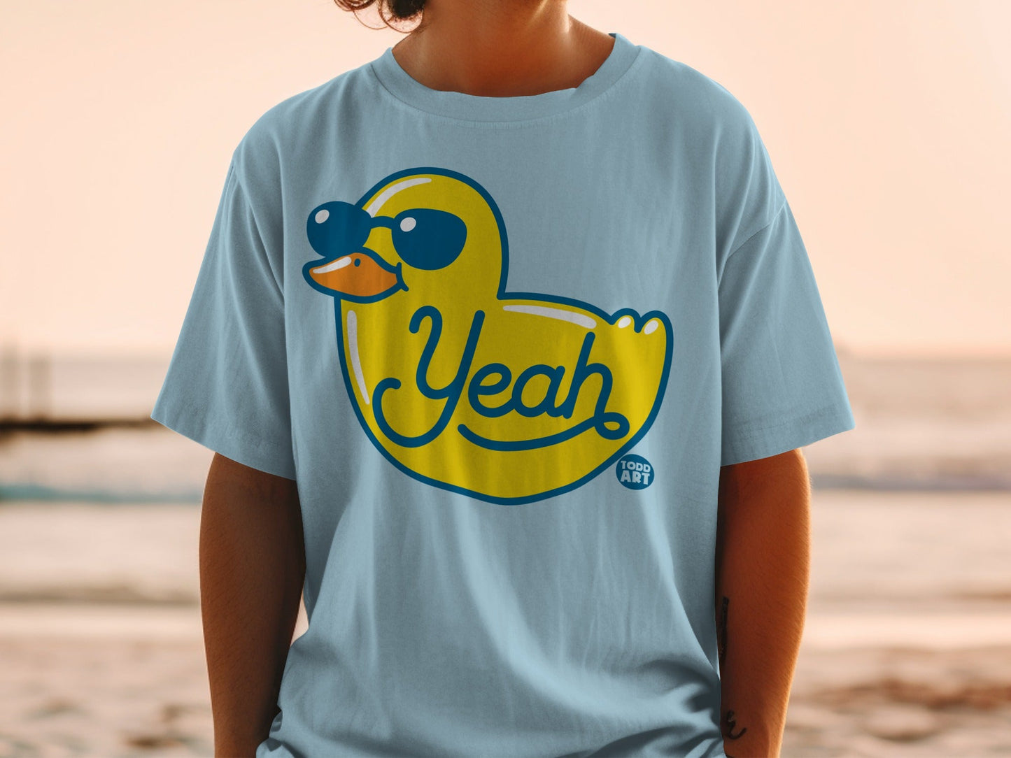 Fun Yeah Duck Todd Art Graphic T-Shirt Design