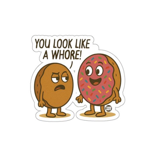 Funny Sticker with Cute Doughnut Characters Design