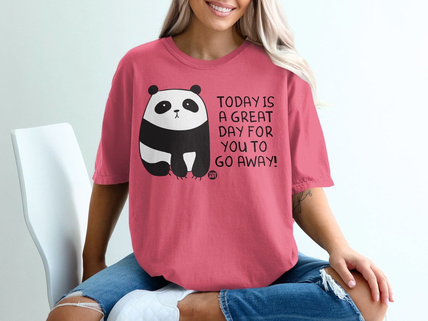 Cute Panda Saying Today Is A Great Day For You To Go Away Shirt