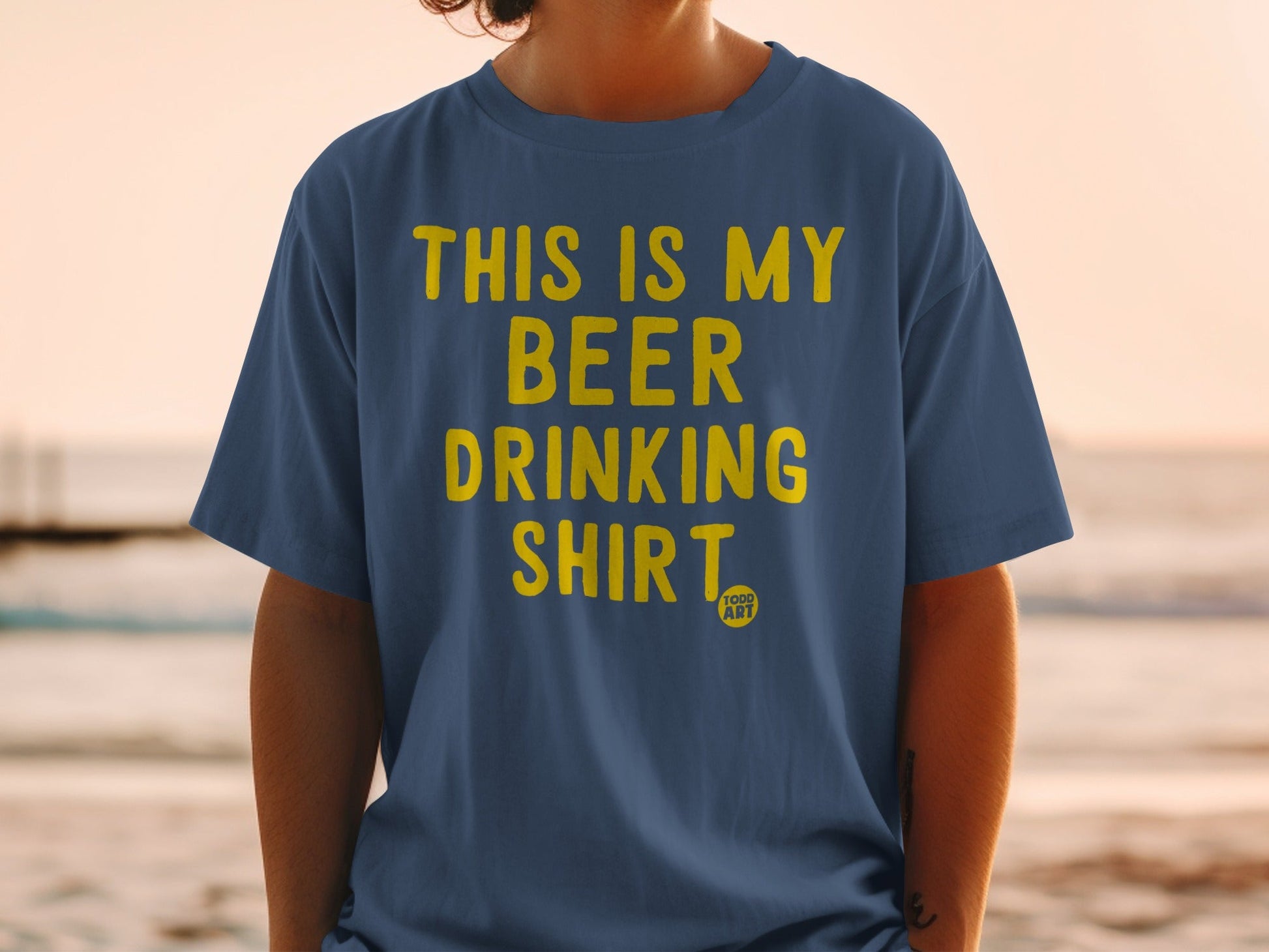 This Is My Beer Drinking Shirt Fun Casual T-Shirt