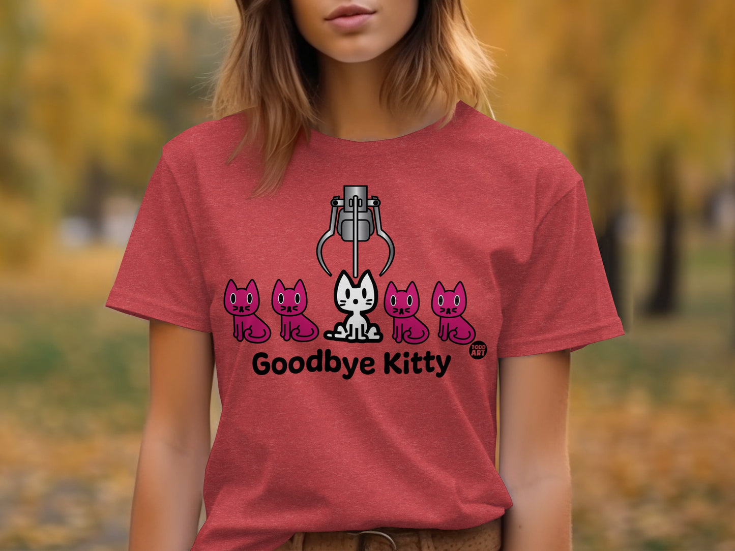 Funny Goodbye Kitty Claw Machine T-shirt