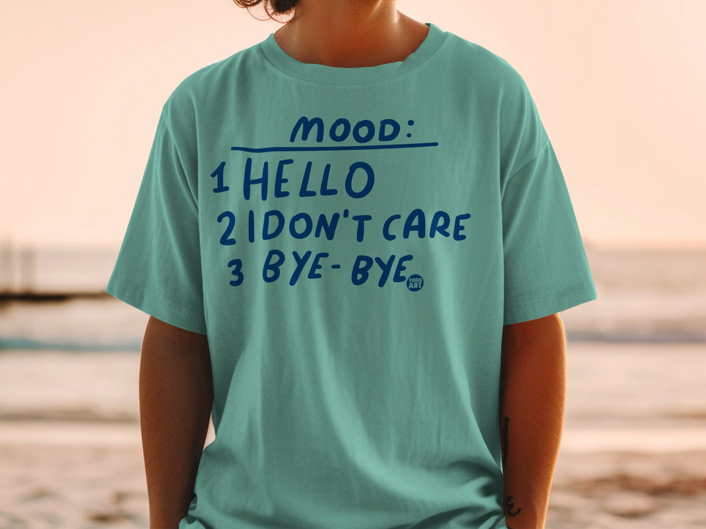 Mood List Hello I Don't Care Bye-Bye T-Shirt
