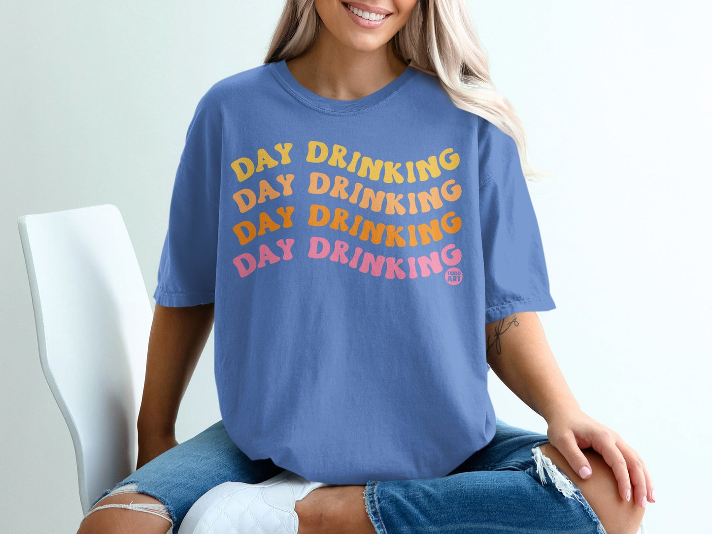 Day Drinking Fun Graphic T-Shirt for Casual Wear