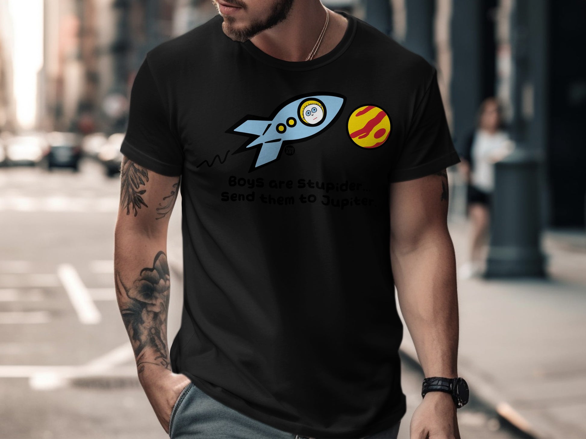 Boys Are Stupider Send Them to Jupiter T-shirt