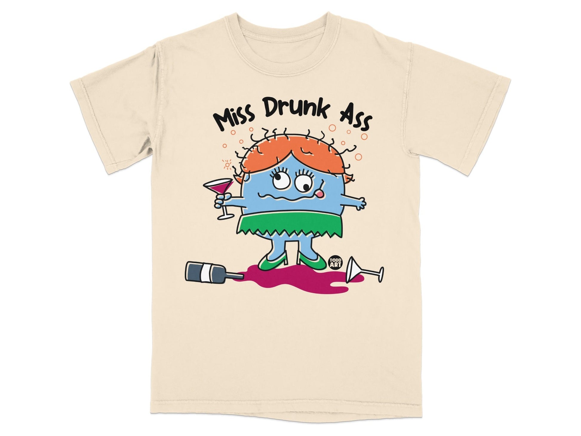 Miss Drunk Ass Funny Graphic T-Shirt for Adults
