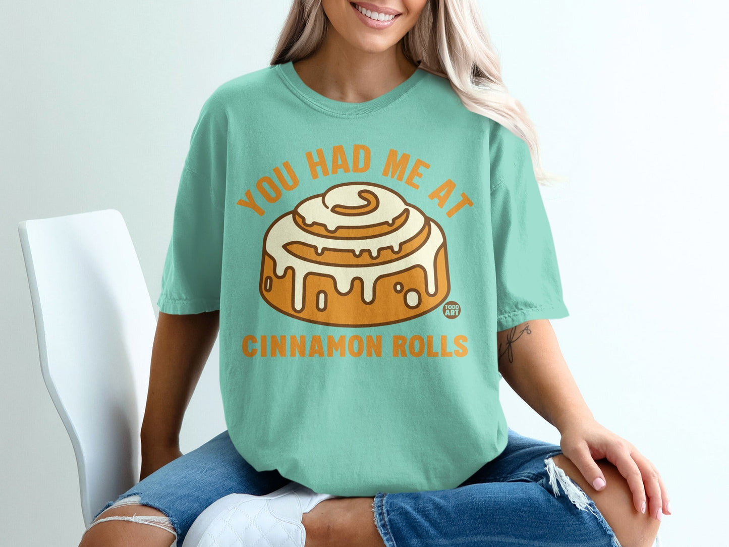 You Had Me At Cinnamon Rolls Graphic Tee Shirt