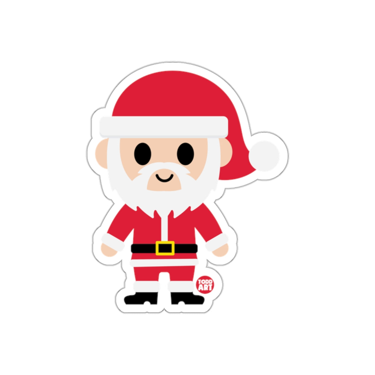 Cute Santa Claus in Red Hat Sticker for Holiday Fun