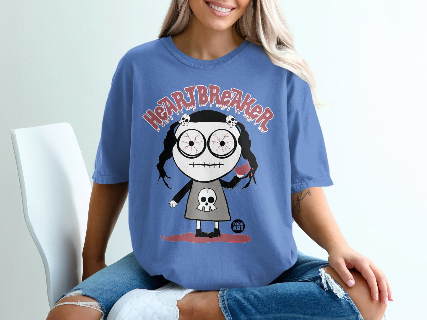 Heartbreaker Skeleton Doll Graphic T-shirt