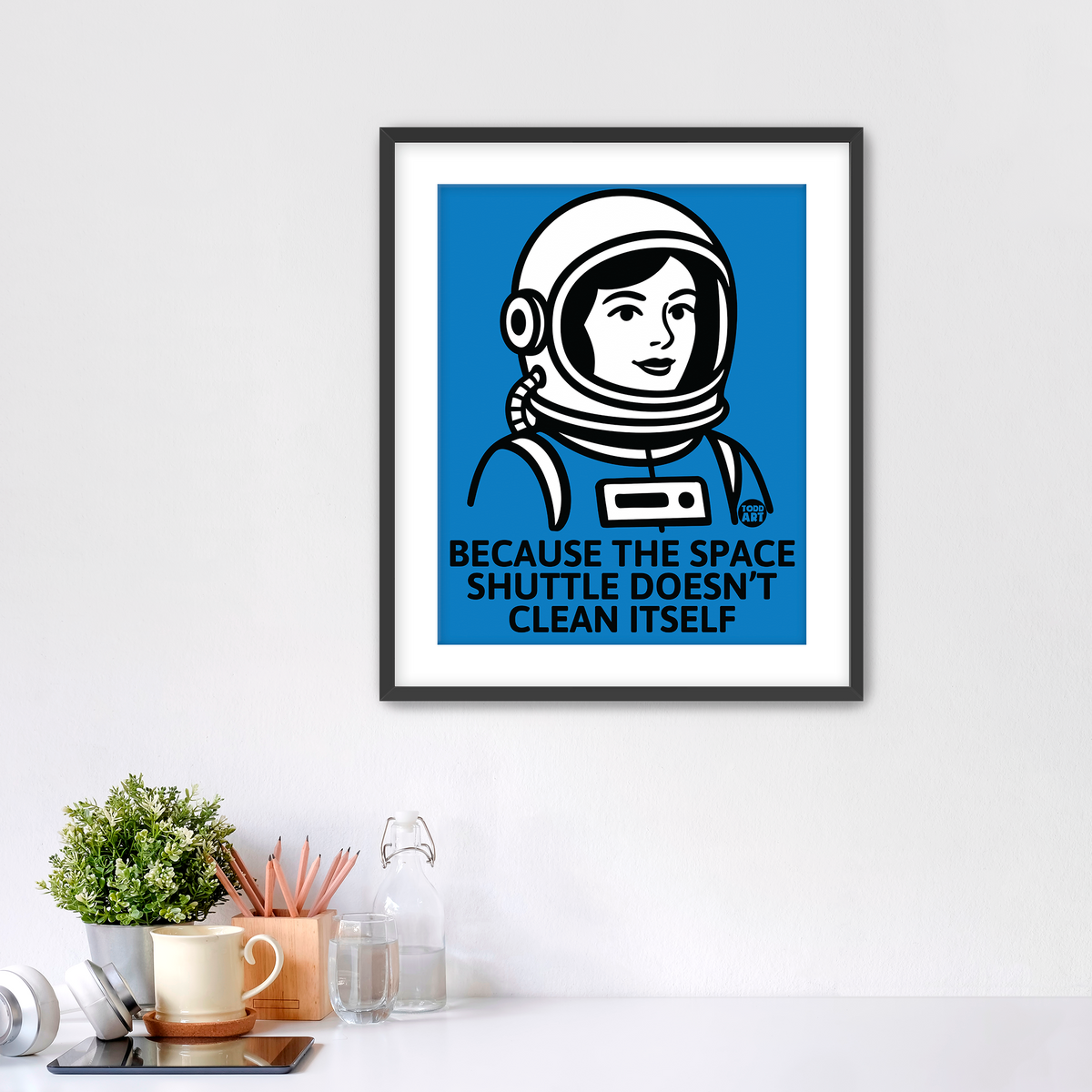 Female Astronaut Fine Art Print