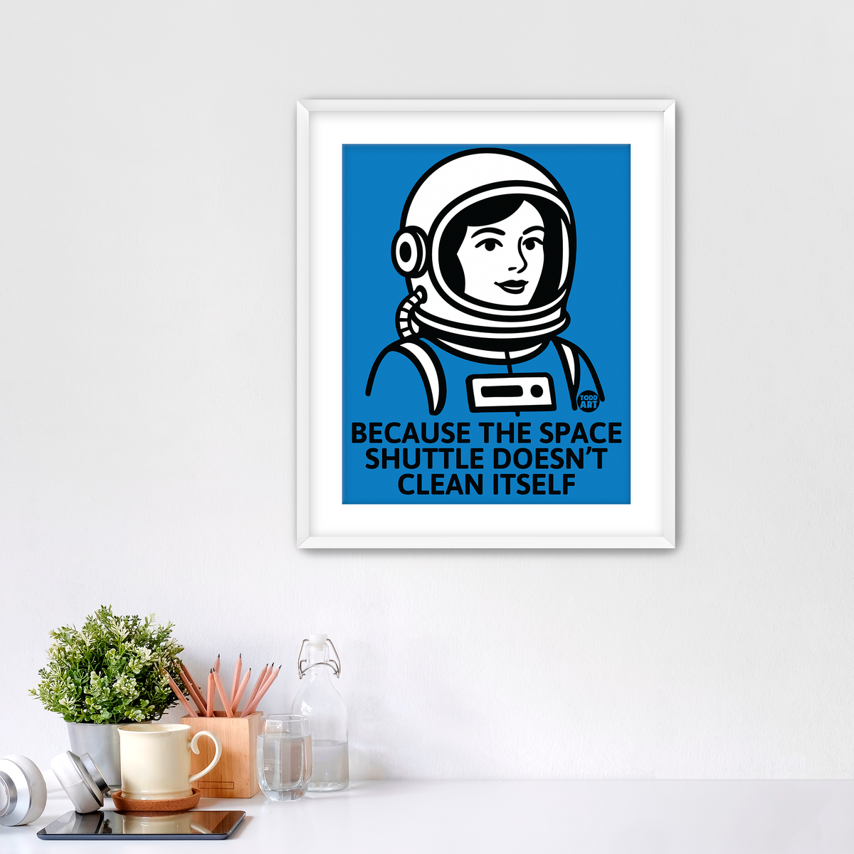 Female Astronaut Fine Art Print