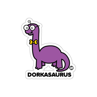 Dorkasaurus Purple Dinosaur With Glasses And Bowtie sticker
