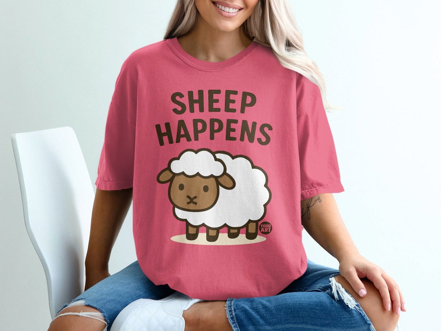 Sheep Happens Funny Graphic T-Shirt