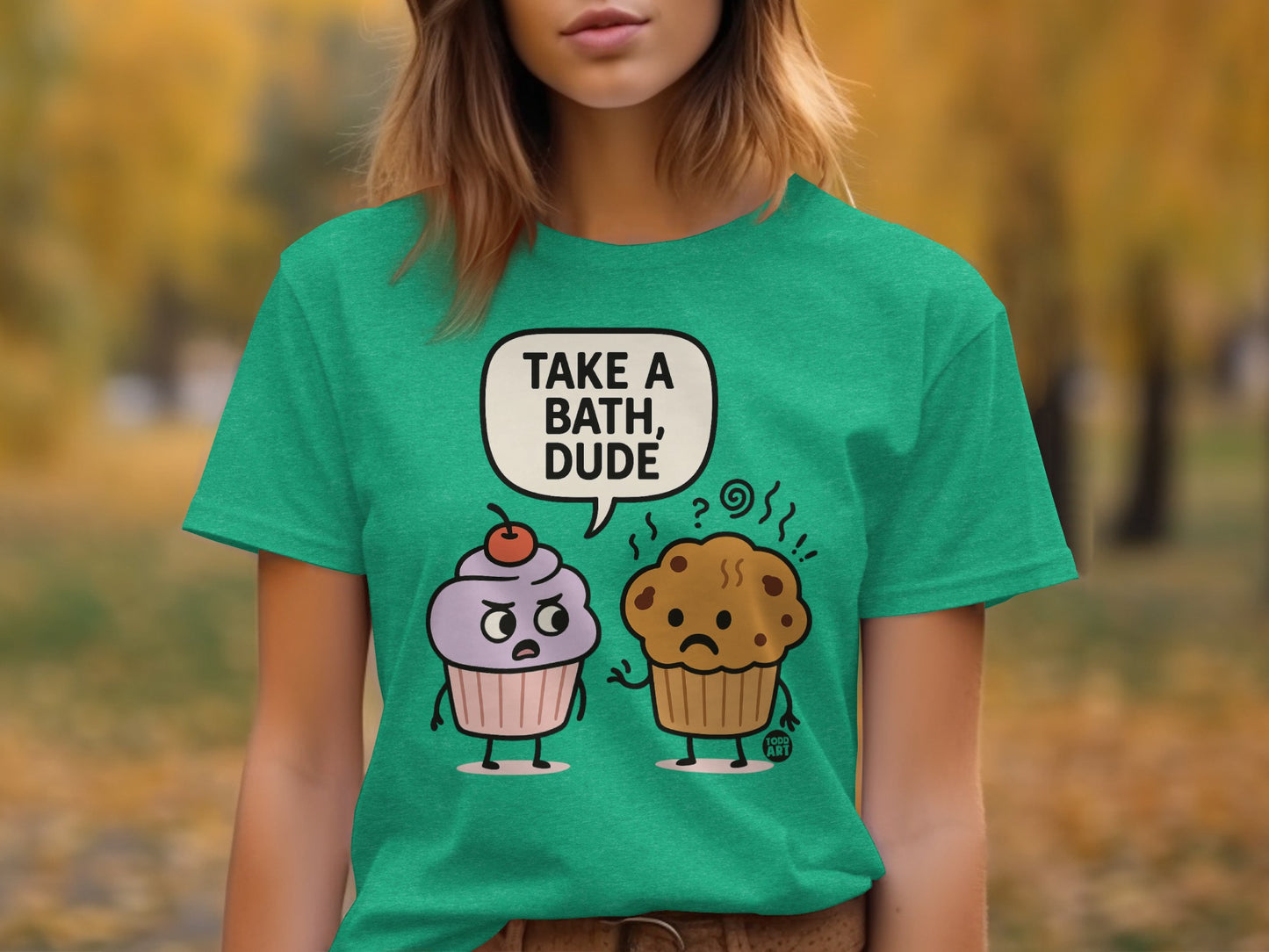 Cupcake and Muffin Take a Bath Dude Graphic T-shirt
