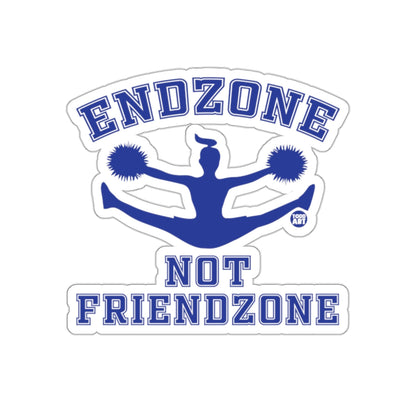 Endzone Not Friendzone Cheerleader Silhouette sticker