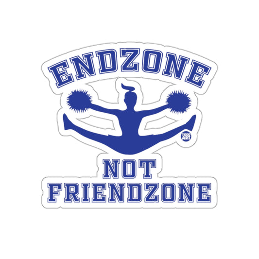 Endzone Not Friendzone Cheerleader Silhouette sticker