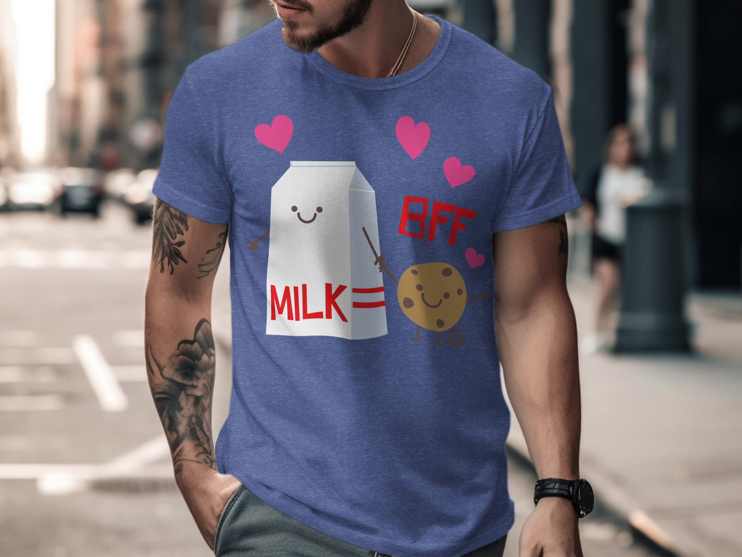 Milk and Cookie BFF Hearts T-Shirt for Best Friends
