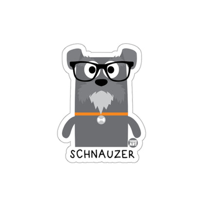 Cute Cartoon Schnauzer with Glasses Sticker Product