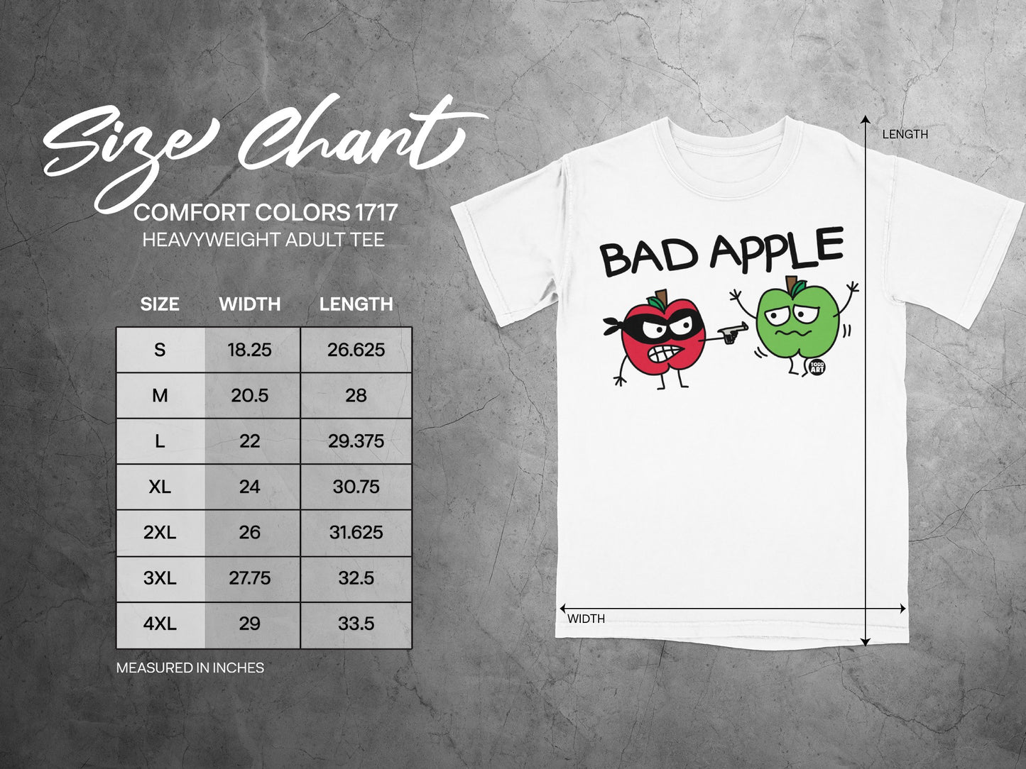BAD APPLE 1717 HEAVYWEIGHT ADULT TEE product type
