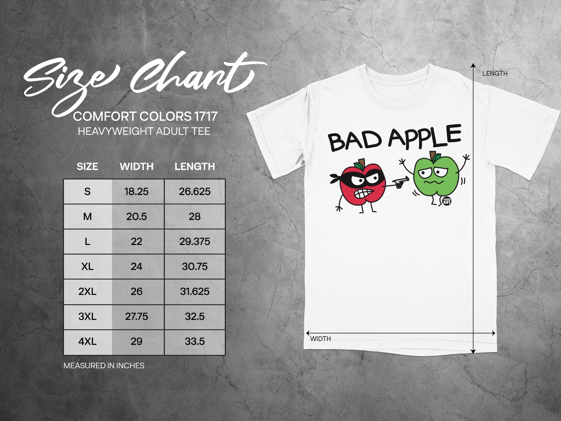 BAD APPLE 1717 HEAVYWEIGHT ADULT TEE product type