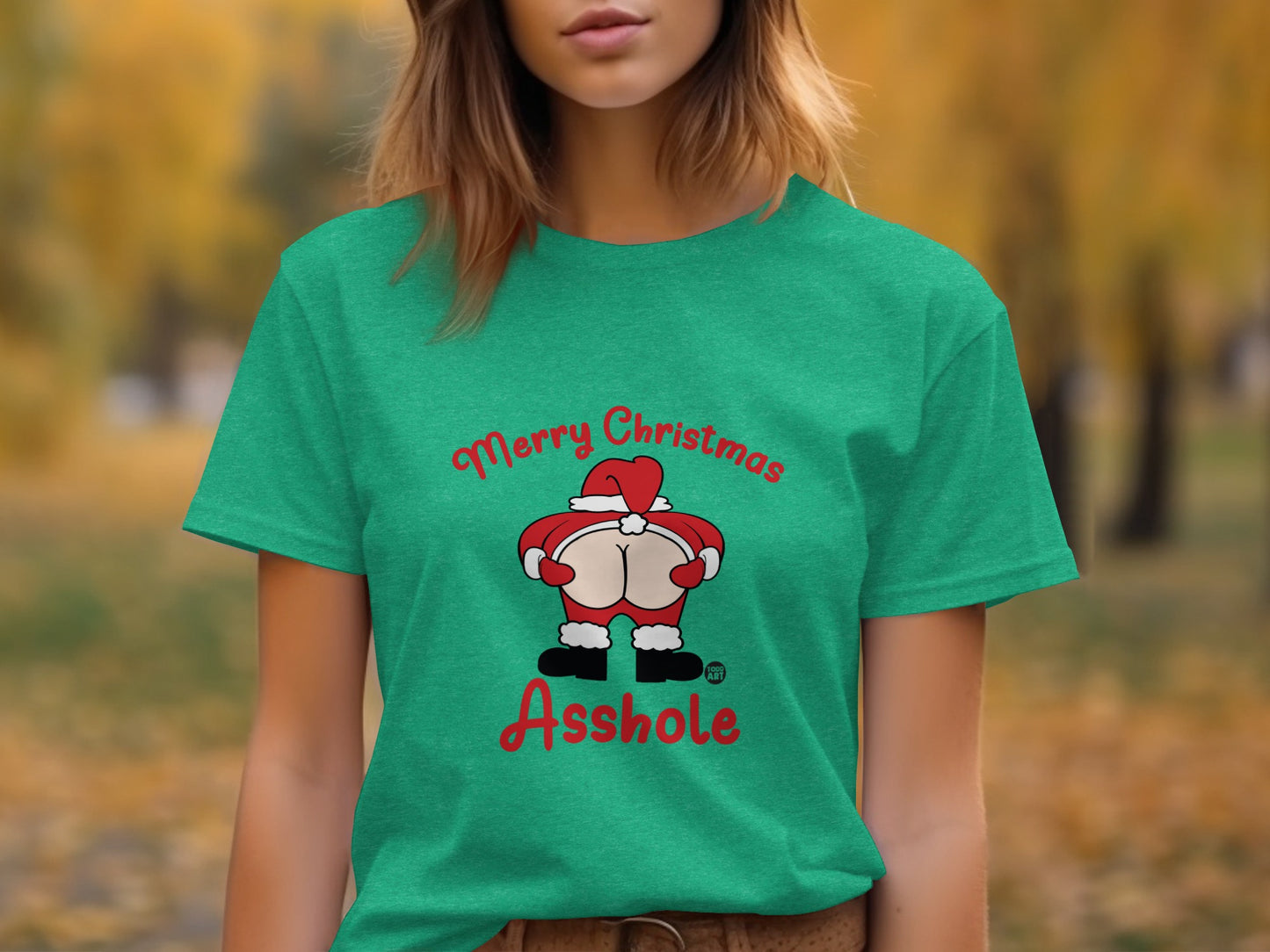 Merry Christmas Asshole Green T-Shirt Funny Gift