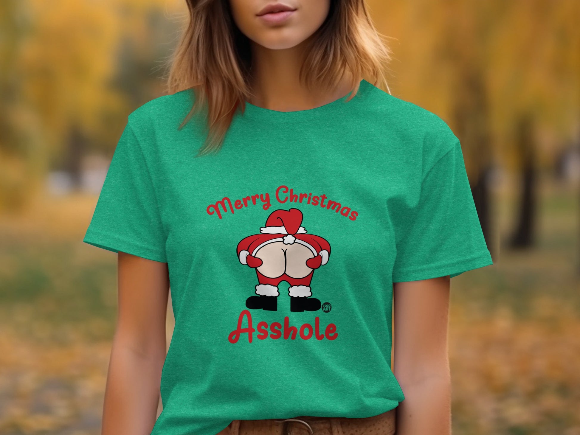 Merry Christmas Asshole Green T-Shirt Funny Gift