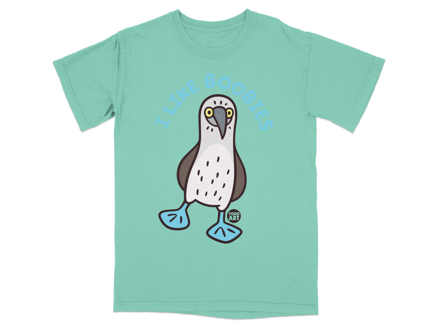 I Like Boobies Cute Blue Footed Bird Todd Art Shirt