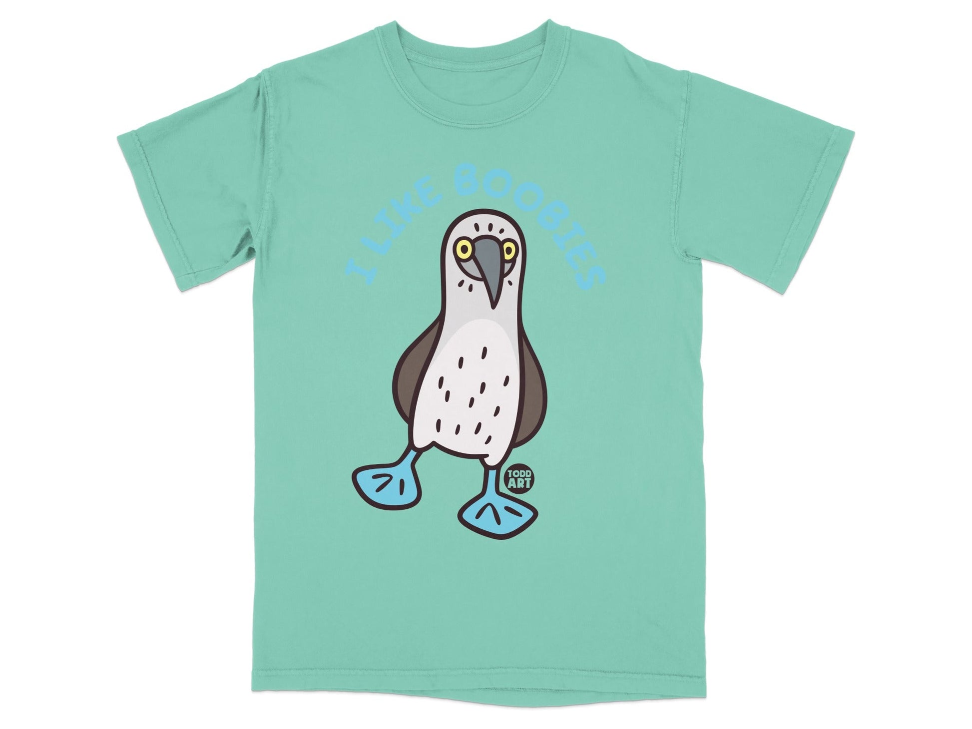 I Like Boobies Cute Blue Footed Bird Todd Art Shirt
