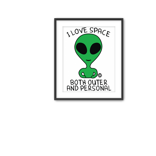 I Love Space Alien Fine Art Print